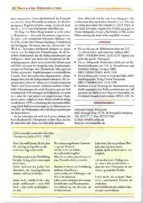 Vorschauseite 3: Frauen in der Naturheilkunde Hanne Marquardt