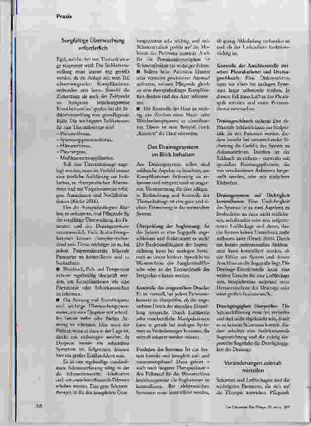 Vorschauseite 3: Thoraxdrainage: System mit Risiken