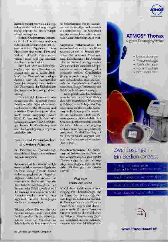 Vorschauseite 4: Thoraxdrainage: System mit Risiken