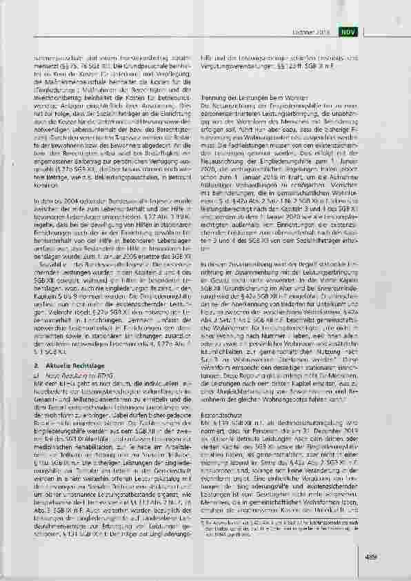 Vorschauseite 2: Empfehlungen des Deutschen Vereins zur Trennung der Fachleistungen von den Leistungen zur Existenzsicherung im Bereich der Wohnformen nach §42a Abs. 2 Satz 1 Nr. 2 SGB XII n.F. ge…