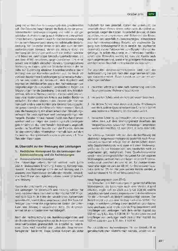 Vorschauseite 4: Empfehlungen des Deutschen Vereins zur Trennung der Fachleistungen von den Leistungen zur Existenzsicherung im Bereich der Wohnformen nach §42a Abs. 2 Satz 1 Nr. 2 SGB XII n.F. ge…