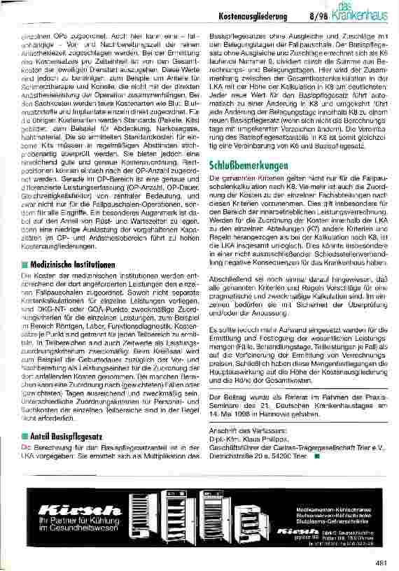 Vorschauseite 4: Praktische Umsetzung der Kalkulation von Fallpauschalen und Sonderentgelten