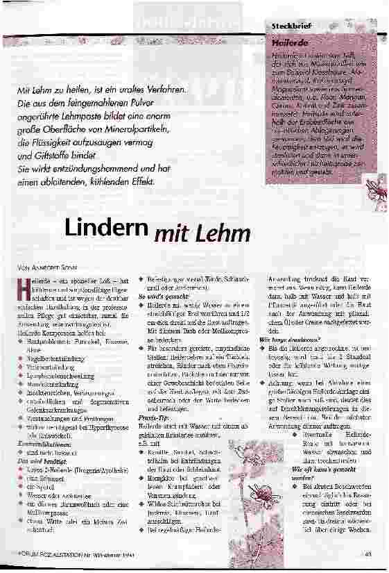 Vorschauseite 1: Lindern mit Lehm