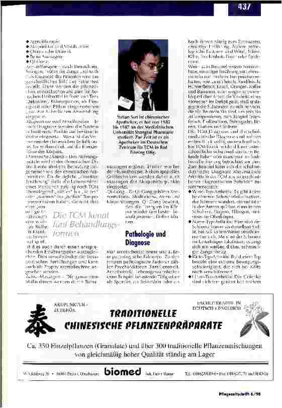 Vorschauseite 2: Ein chinesischer Apotheker gibt Einblick in die fernöstliche Heilweise Die Traditionelle Chinesische Medizin - ein Weg zur Gesundheit