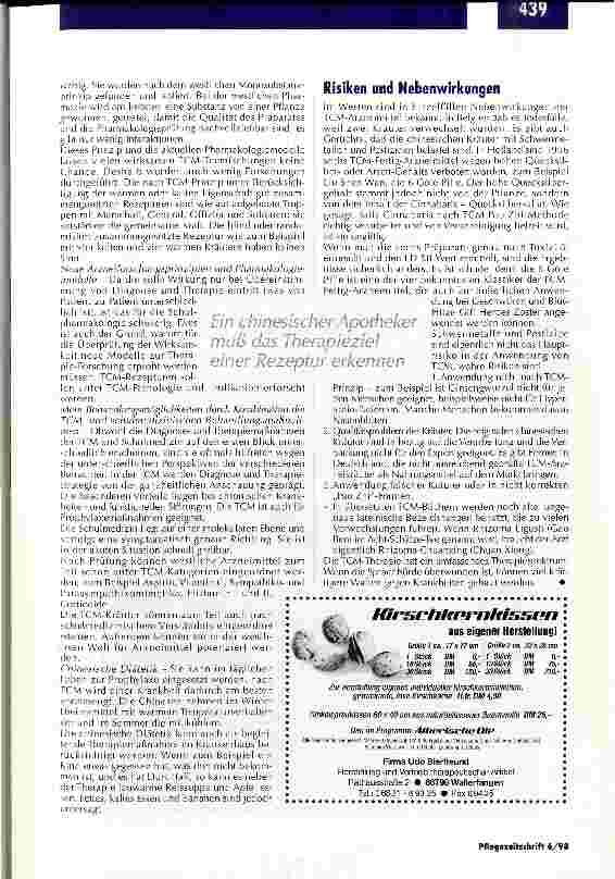 Vorschauseite 4: Ein chinesischer Apotheker gibt Einblick in die fernöstliche Heilweise Die Traditionelle Chinesische Medizin - ein Weg zur Gesundheit