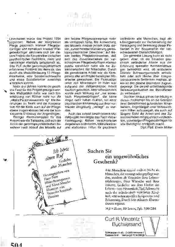 Vorschauseite 4: Hilfen für Ältere mit psychischen Schwierigkeiten