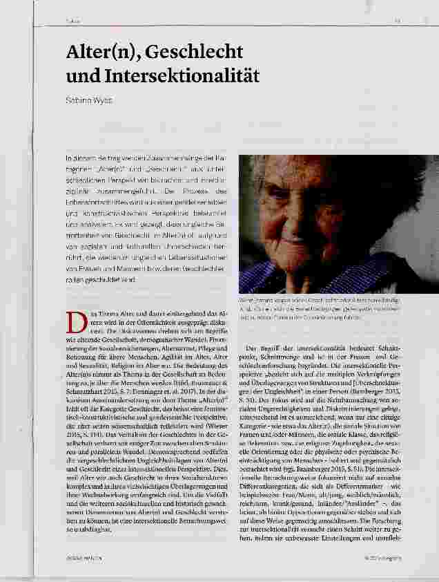 Vorschauseite 1: Alter(n), Geschlecht und Intersektionalität