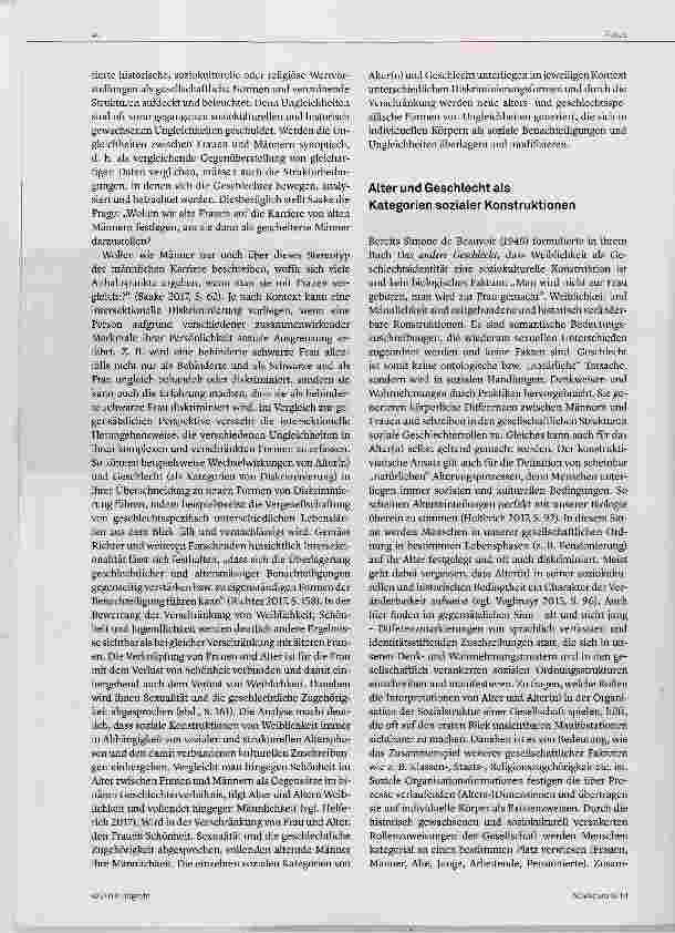 Vorschauseite 2: Alter(n), Geschlecht und Intersektionalität