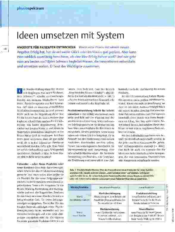 Vorschauseite 1: Ideen umsetzen mit System