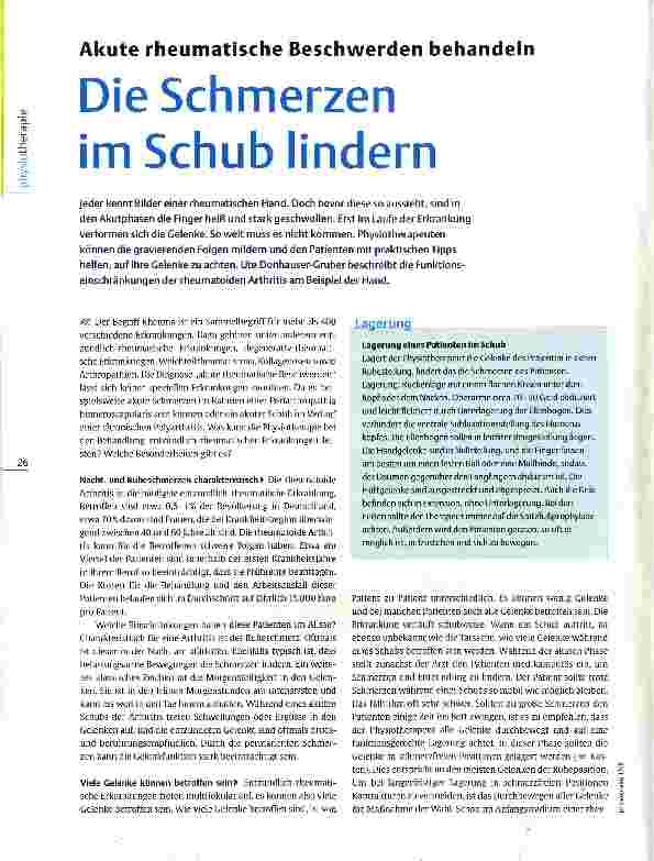 Vorschauseite 1: Akute rheumatische Beschwerden behandeln Die Schmerzen im Schub lindern