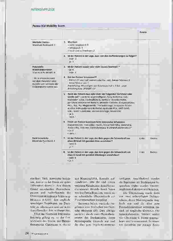 Vorschauseite 3: Den Mobilisationsstatus bewerten und dokumentieren