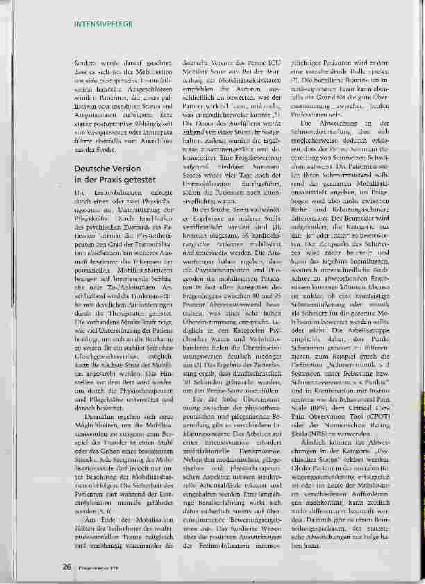 Vorschauseite 5: Den Mobilisationsstatus bewerten und dokumentieren