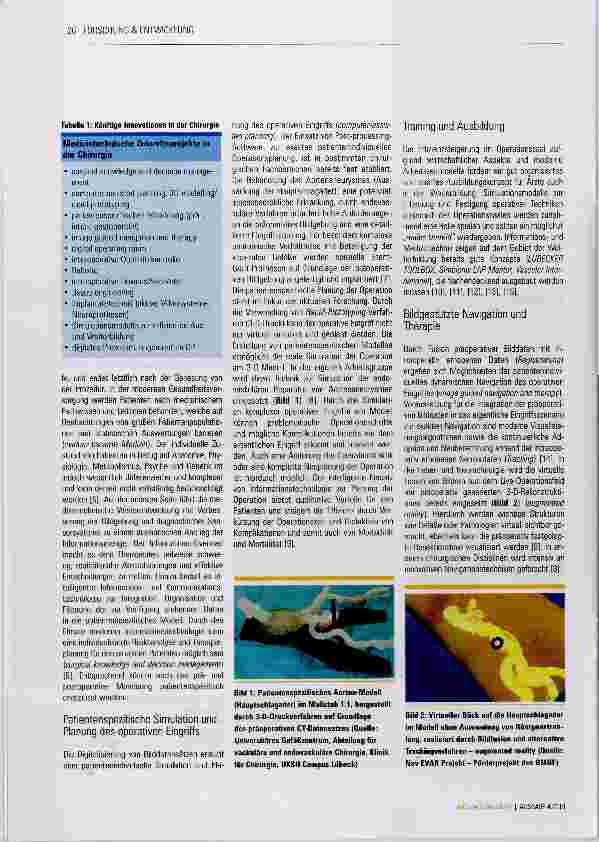 Vorschauseite 2: Integration neuer Technologien aus Sicht der Chirurgie