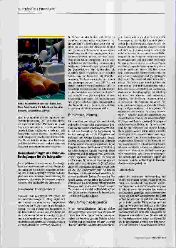 Vorschauseite 4: Integration neuer Technologien aus Sicht der Chirurgie