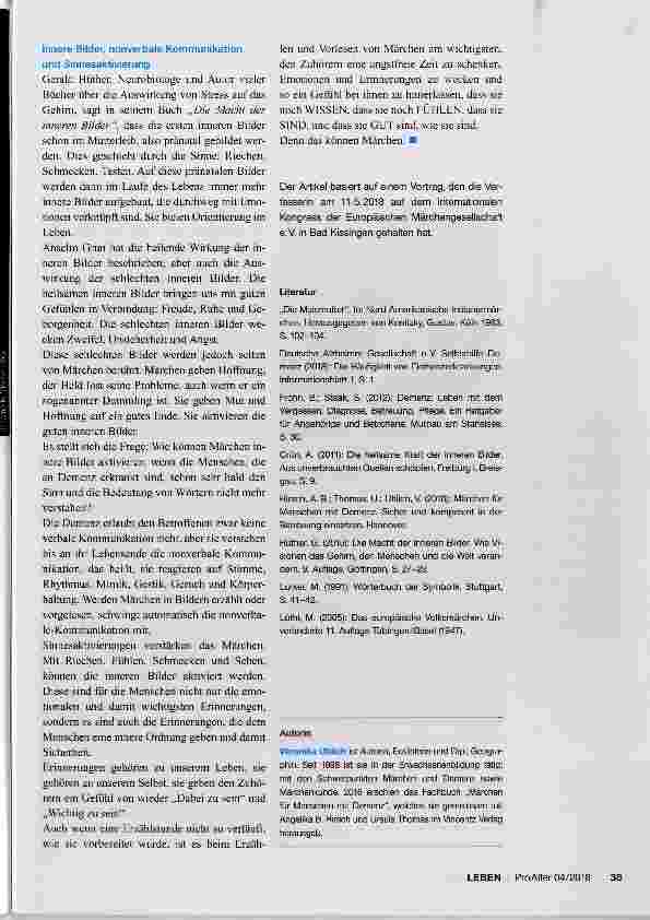 Vorschauseite 3: Märchen und Demenz