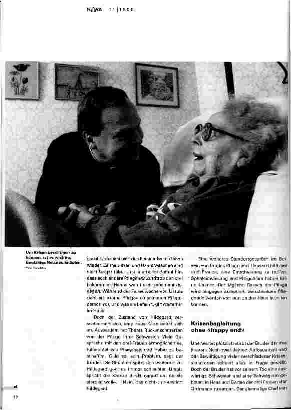 Vorschauseite 3: Krisenbegleitung in der Spitex