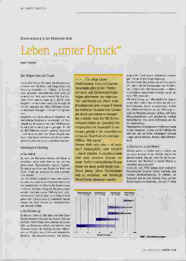 Vorschauseite 1: Leben „unter Druck“