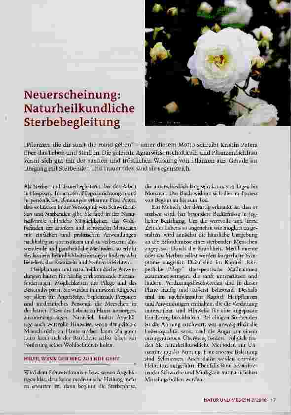 Vorschauseite 1: Neuerscheinung: Naturheilkundliche Sterbebegleitung