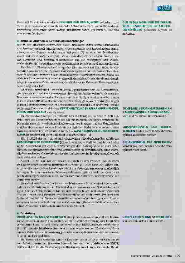 Vorschauseite 2: Keine Aufbereitung von Nierenschalen und Waschschüsseln in Steckbeckenspülern