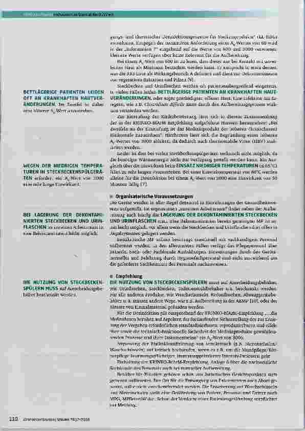 Vorschauseite 3: Keine Aufbereitung von Nierenschalen und Waschschüsseln in Steckbeckenspülern