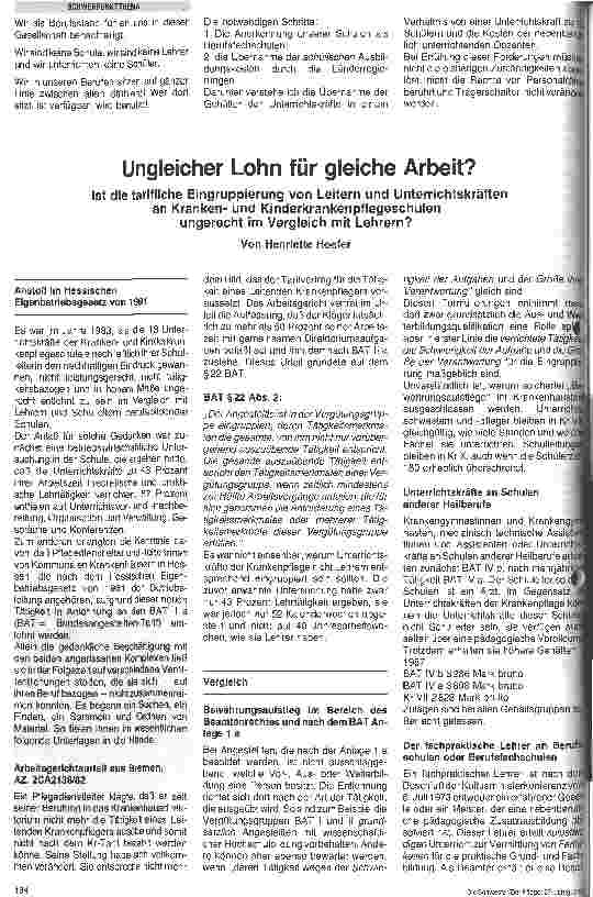 Vorschauseite 1: Ungleicher Lohn für gleiche Arbeit? Ist die tarifliche Einguppierung von Leitern und Unterrichtskräften ungerecht im Vergleich Lehrern