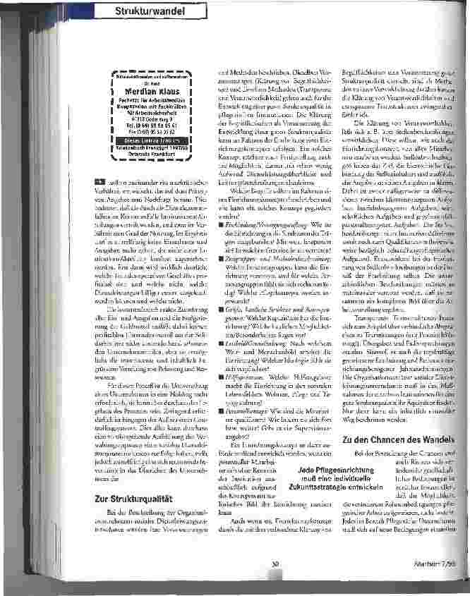 Vorschauseite 4: Altenpflege zwischen Gestern und Morgen