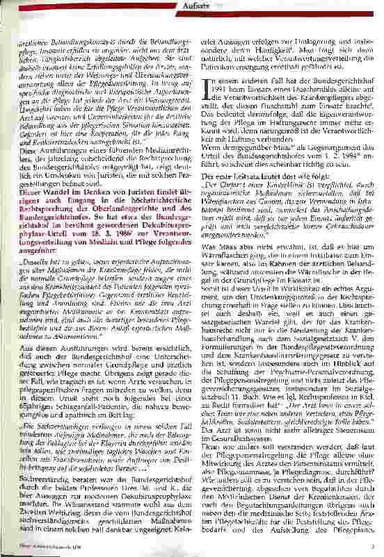 Vorschauseite 2: Die Eigenständigkeit der Krankenhauspflege im Spannungsverhältnis zur ärztlichen Gesamtverantwortung, 1. Teil - am Beispiel der Münchener Dienstordnung -