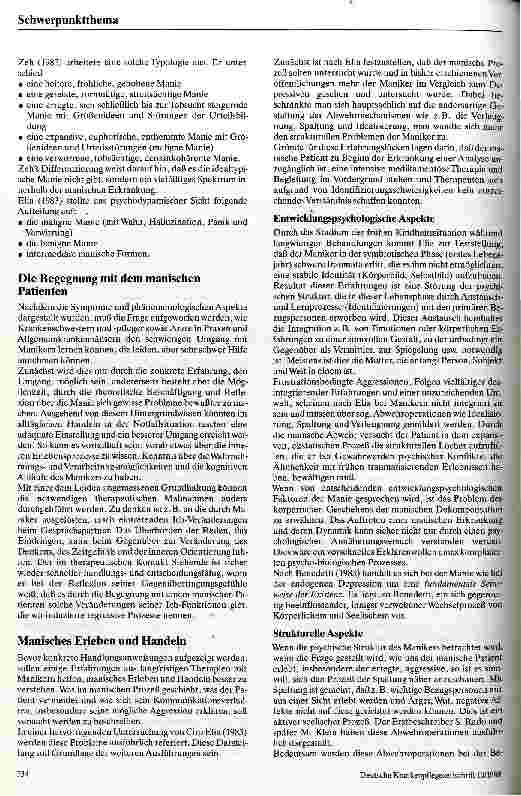 Vorschauseite 3: Der erregte manische Patient Überlegungen zur therapeutischen Begegnung
