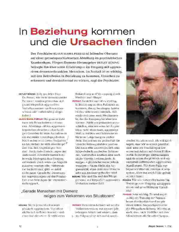 Vorschauseite 1: In Beziehung kommen und die Ursachen finden