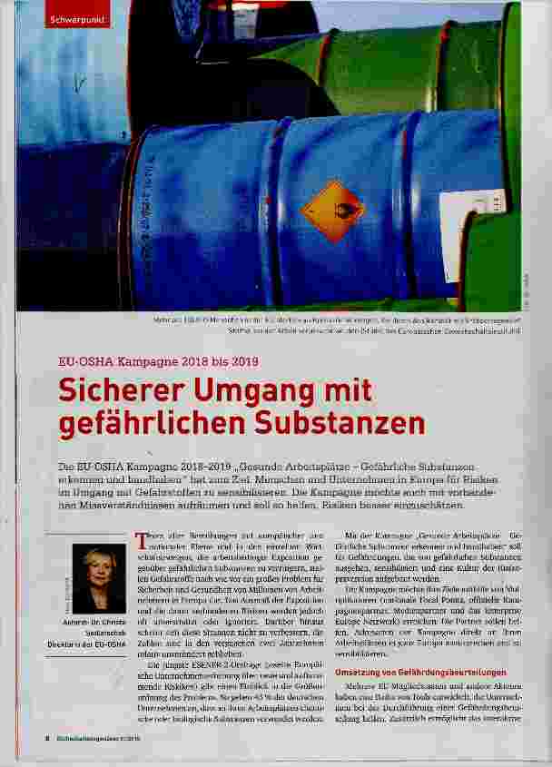 Vorschauseite 1: Sicherer Umgang mit gefährlichen Substanzen