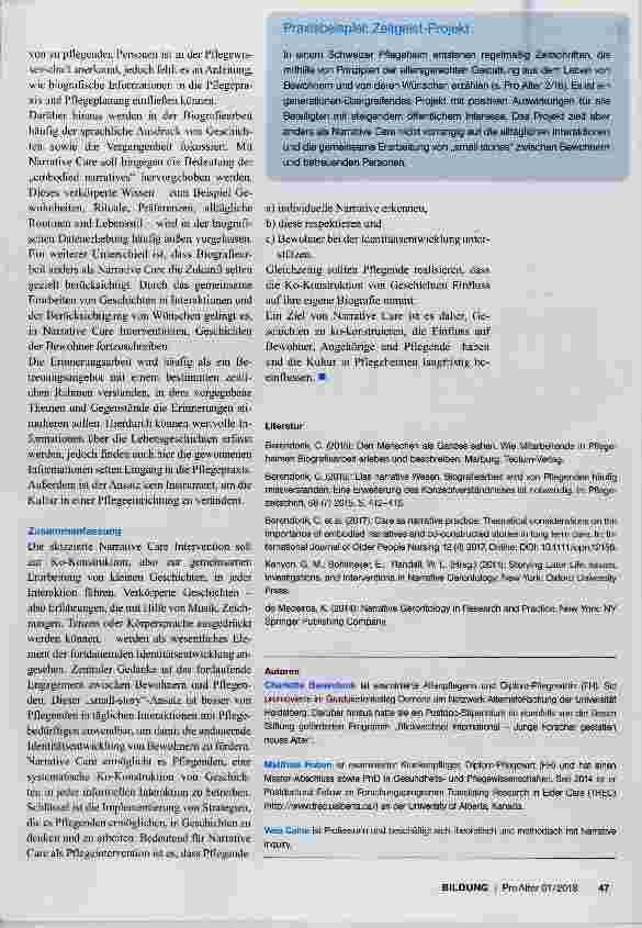 Vorschauseite 3: Narrative Care: Interaktionen in der Pflege