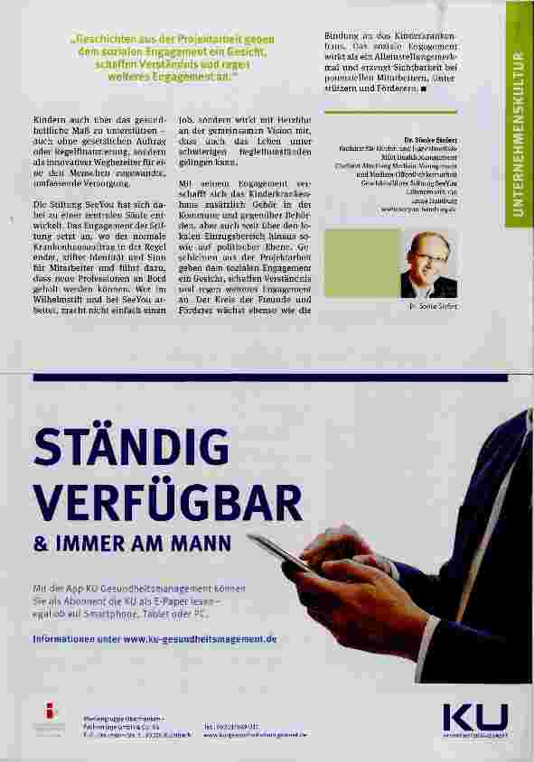Vorschauseite 3: Patienten heilen, Gesellschaft verändern