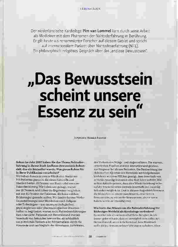 Vorschauseite 1: Das Bewusstsein scheint unsere Essenz zu sein