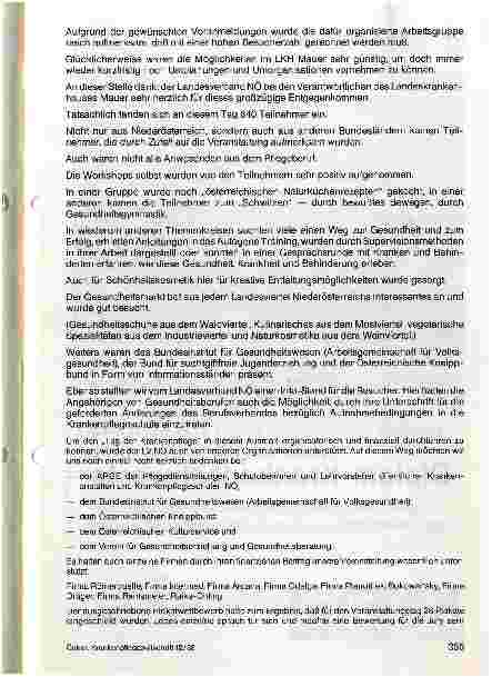 Vorschauseite 2: Tag der Krankenpflege 1988 in Niederösterreich