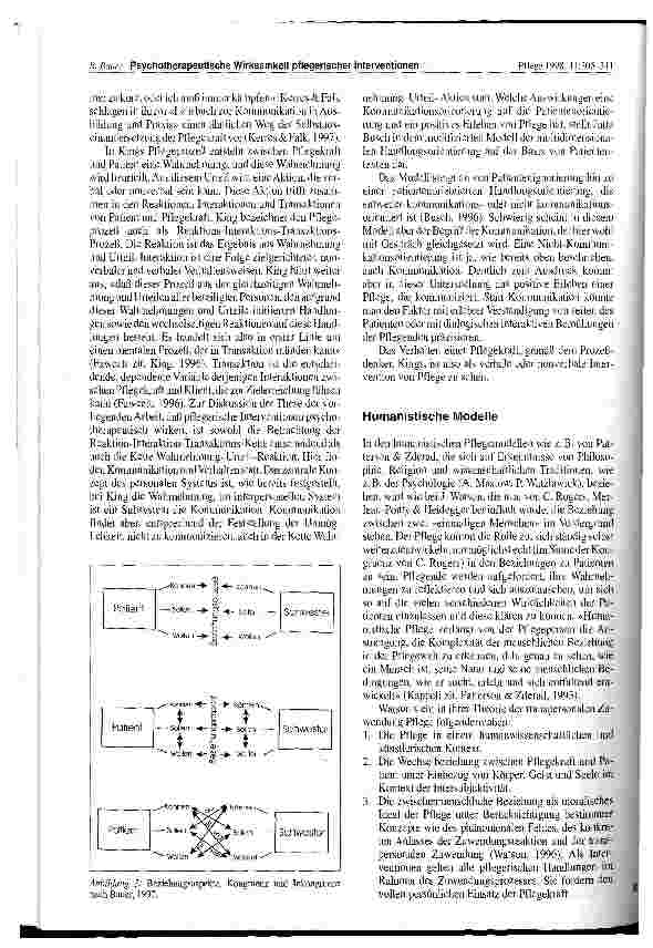 Vorschauseite 4: Eine dialektische Betrachtung der psychotherapeutischen Wirksamkeit pflegerischer Interventionen Teil 1 : Pflegerische Interventionen und Wirkfaktoren der Psychotherapie