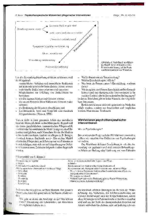 Vorschauseite 5: Eine dialektische Betrachtung der psychotherapeutischen Wirksamkeit pflegerischer Interventionen Teil 1 : Pflegerische Interventionen und Wirkfaktoren der Psychotherapie