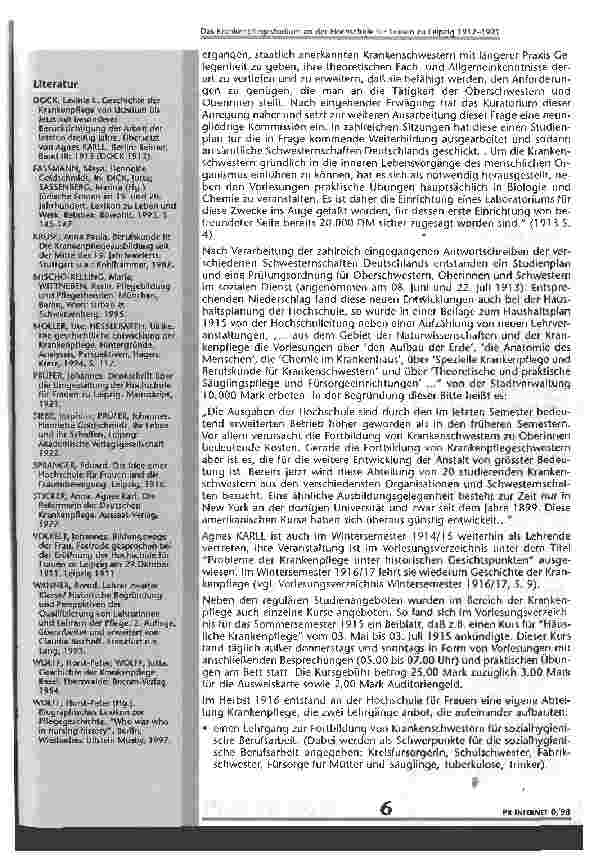 Vorschauseite 5: Das Krankenpflegestudium an der Hochschule für Frauen zu Leipzig von 1912 bis 1921