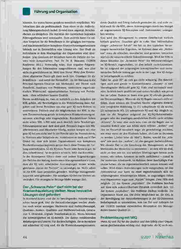 Vorschauseite 4: Krankenhausmanagement im 21. Jahrhundert