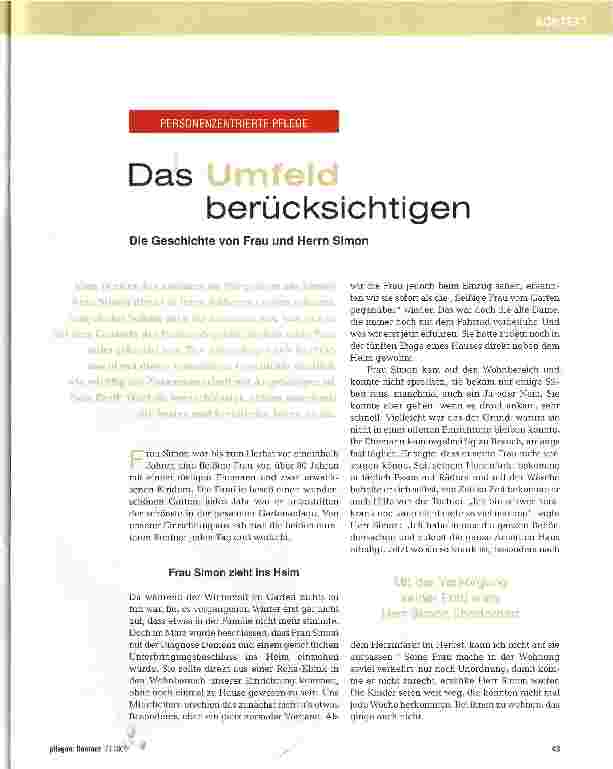 Vorschauseite 1: Das Umfeld berücksichtigen