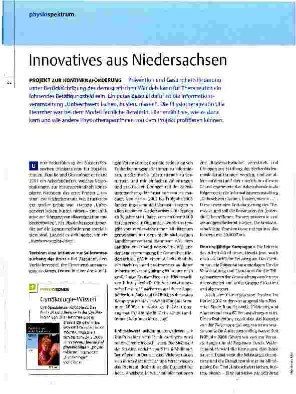 Vorschauseite 1: Innovatives aus Niedersachsen