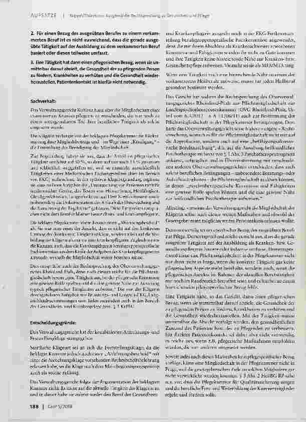 Vorschauseite 3: Ausgewählte Rechtsprechung zu Gesundheit und Pflege