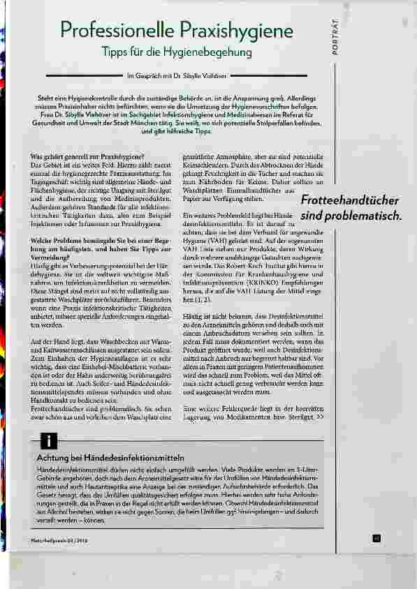 Vorschauseite 2: Professionelle Praxishygiene