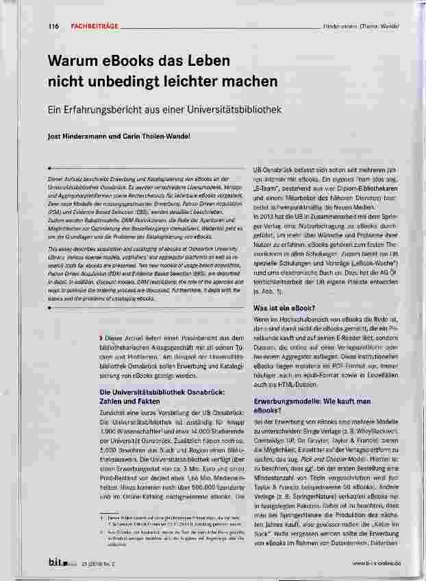 Vorschauseite 1: Warum eBooks das Leben nicht unbedingt leichter machen