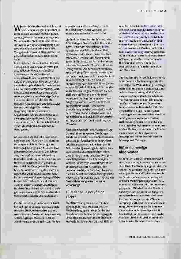 Vorschauseite 2: STUDIEREN, UM ZU ASSISTIEREN?