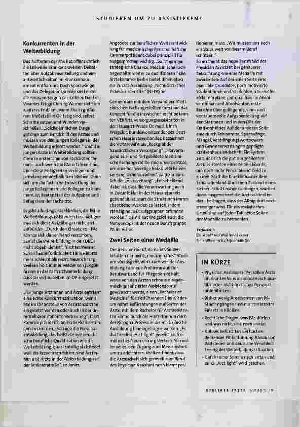 Vorschauseite 6: STUDIEREN, UM ZU ASSISTIEREN?