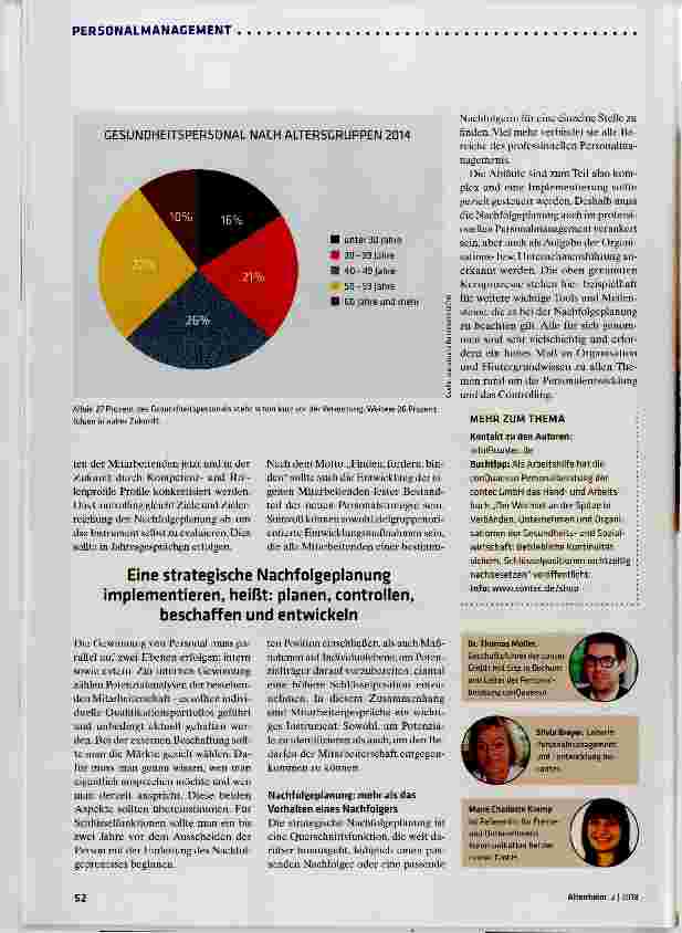 Vorschauseite 3: Schlüsselpositionen rechtzeitig nachbesetzen