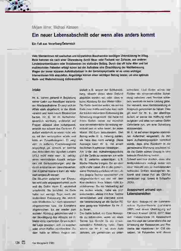 Vorschauseite 1: Ein neuer Lebensabschnitt oder wenn alles anders kommt