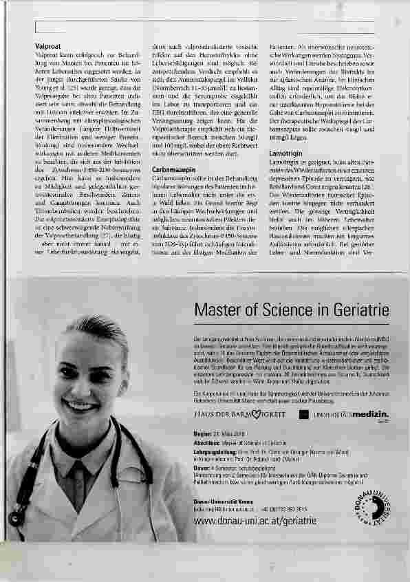 Vorschauseite 5: Bipolare affektive Störungen im höheren Lebensalter