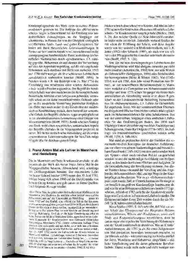 Vorschauseite 2: Das Karlsruher Krankenwärterinstitut