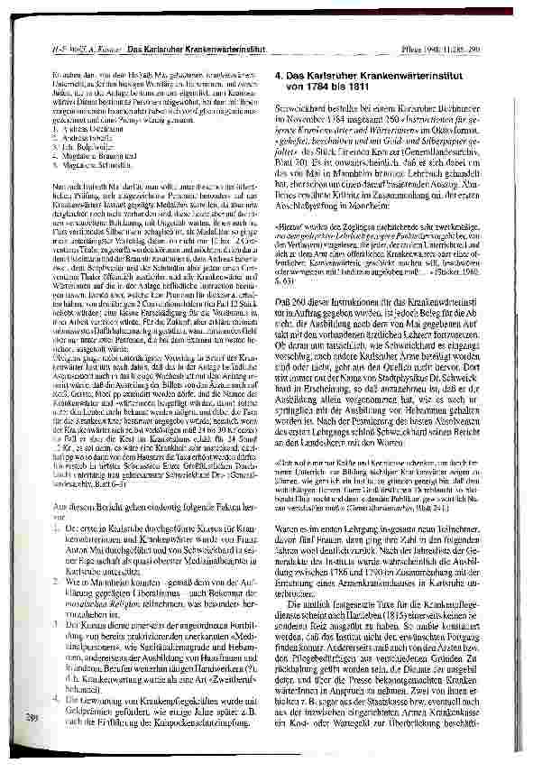 Vorschauseite 4: Das Karlsruher Krankenwärterinstitut